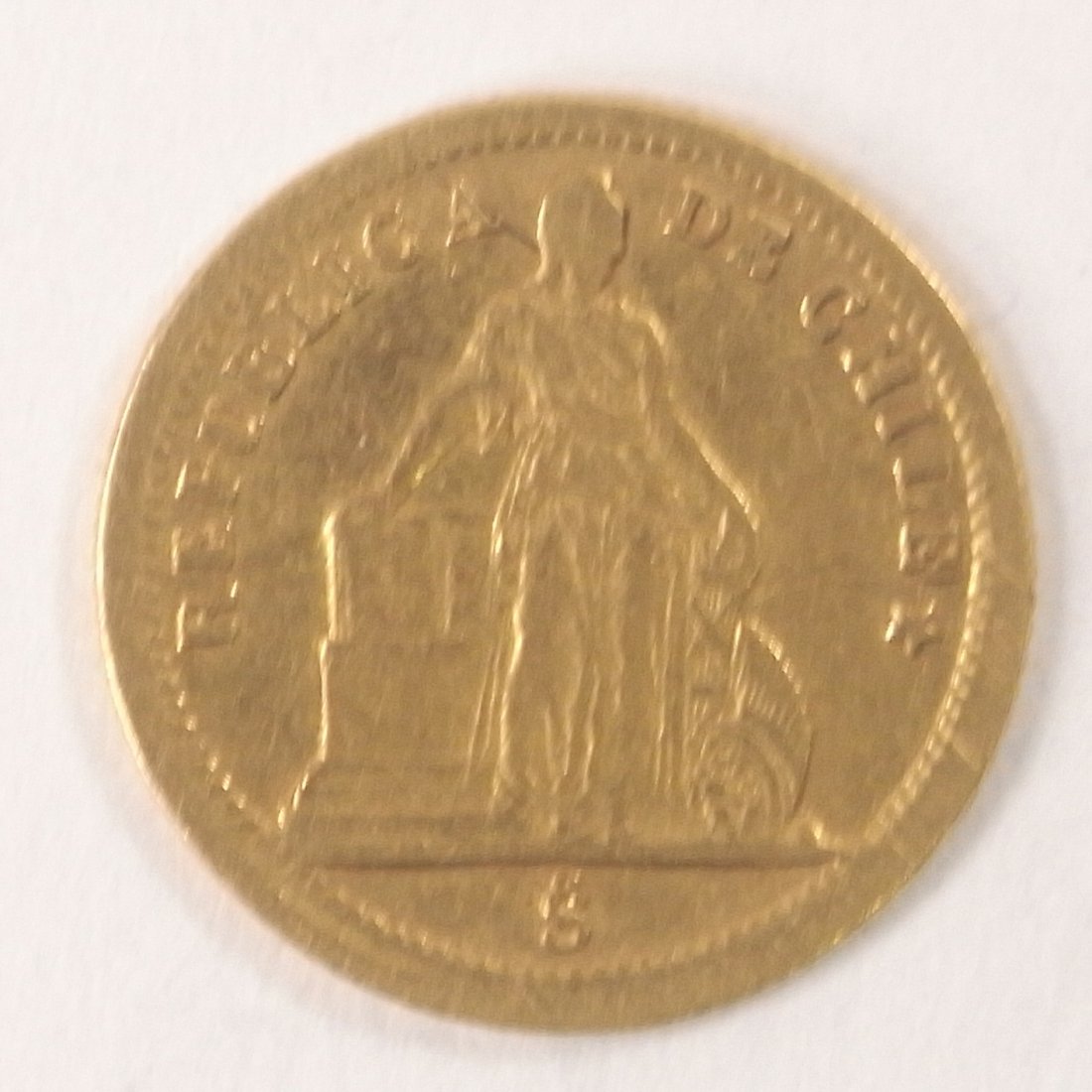Chile: 1 Peso///Year/1861/Ref:/Fr.48/Weight/1.45/SUP//Gold