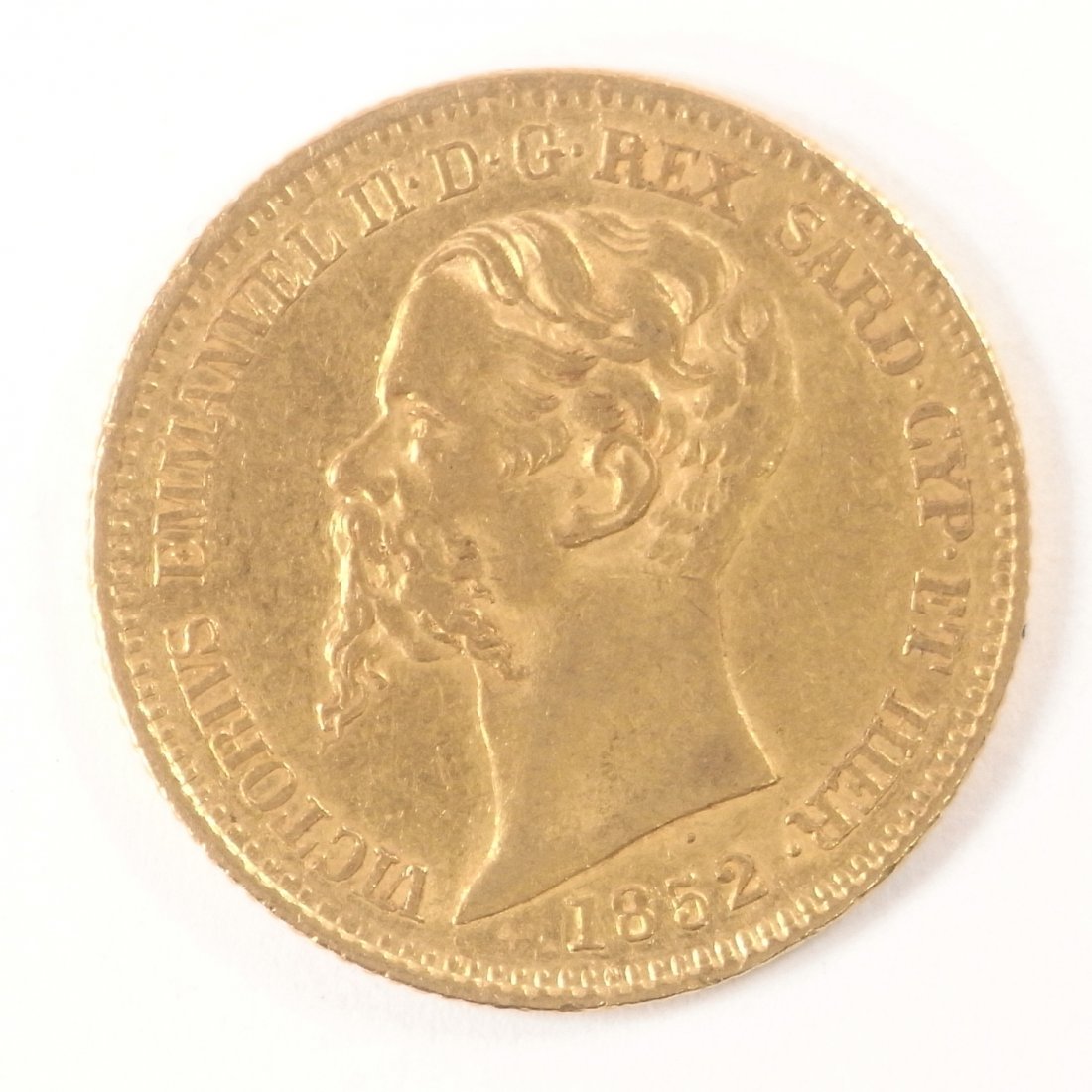 Italy / Sardinia: 20 Lire/Victor Emmanuel II/1849 - 1861/Year/1852 (Turin)/Ref:/Fr.1147/Weight/6.45/SUP//Gold