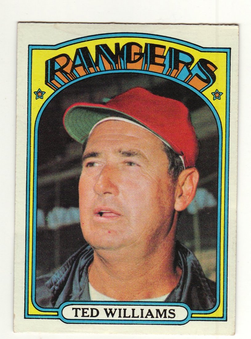 1972 TOPPS #510 TED WILLIAMS: Theodore Samuel Ted Williams (August 30, 1918 – July 5, 2002) was an American professional baseball player, and manager. Williams played his entire 19-year Major League Baseball (MLB) career as the 
