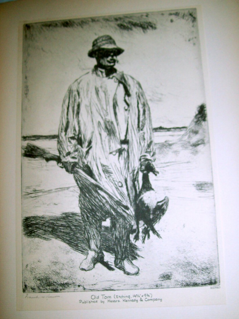 FRANK W. BENSON American Etchers, Volume XII (1931): The Crafton Collection, Inc.; London: P. & D. Colnaghi & Company,, New York, 1931. 4to - over 9¾" - 12" tall. [First Printing].[15] p. (text) + 12 tipped in plates, mounted on one side of leaf only. 