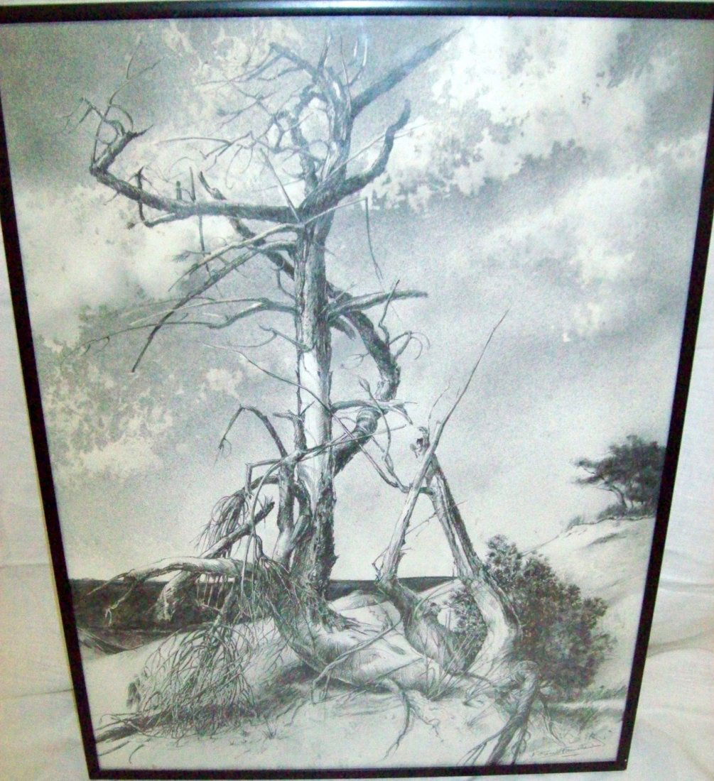 F. Ronald Fowler SIGNED Pen & Ink Drawing: Artist signed lower right hand corner. The image measures 17.5 x 23.5", the frame measures 18.5" x 24.5".