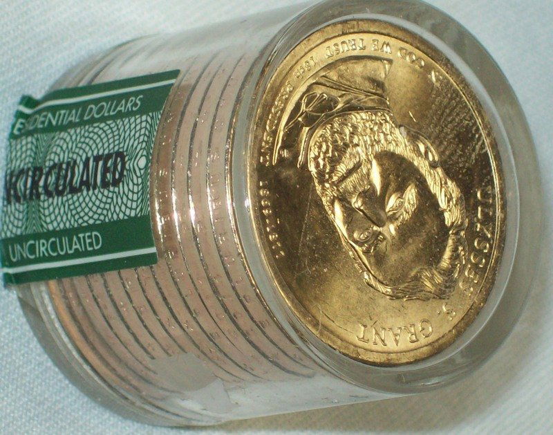 Roll of (12) UNC Ulysses S. Grant Presidential Dollars: Sealed Roll of (12) UNC Ulysses S. Grant Presidential Dollars