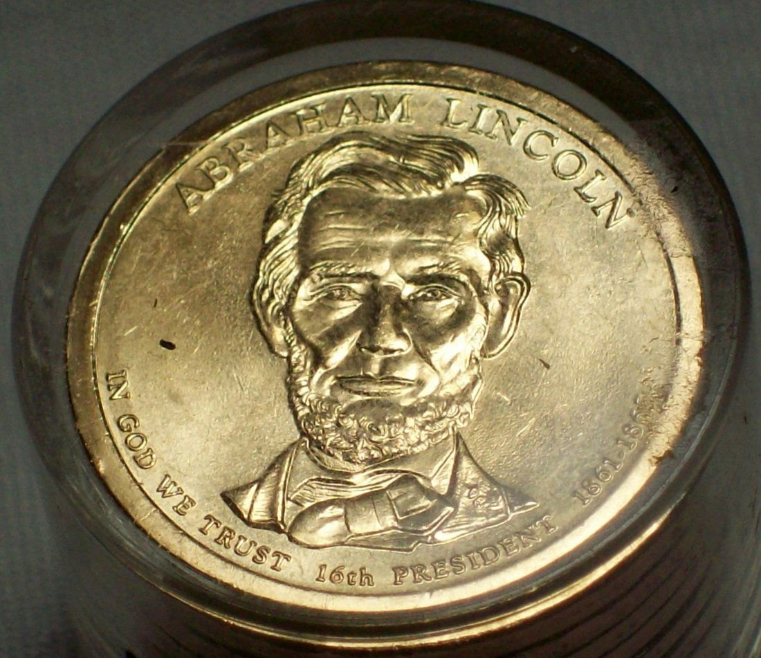 Sealed Roll of (12) UNC Abraham Lincoln Presidential: DANBURY MINT