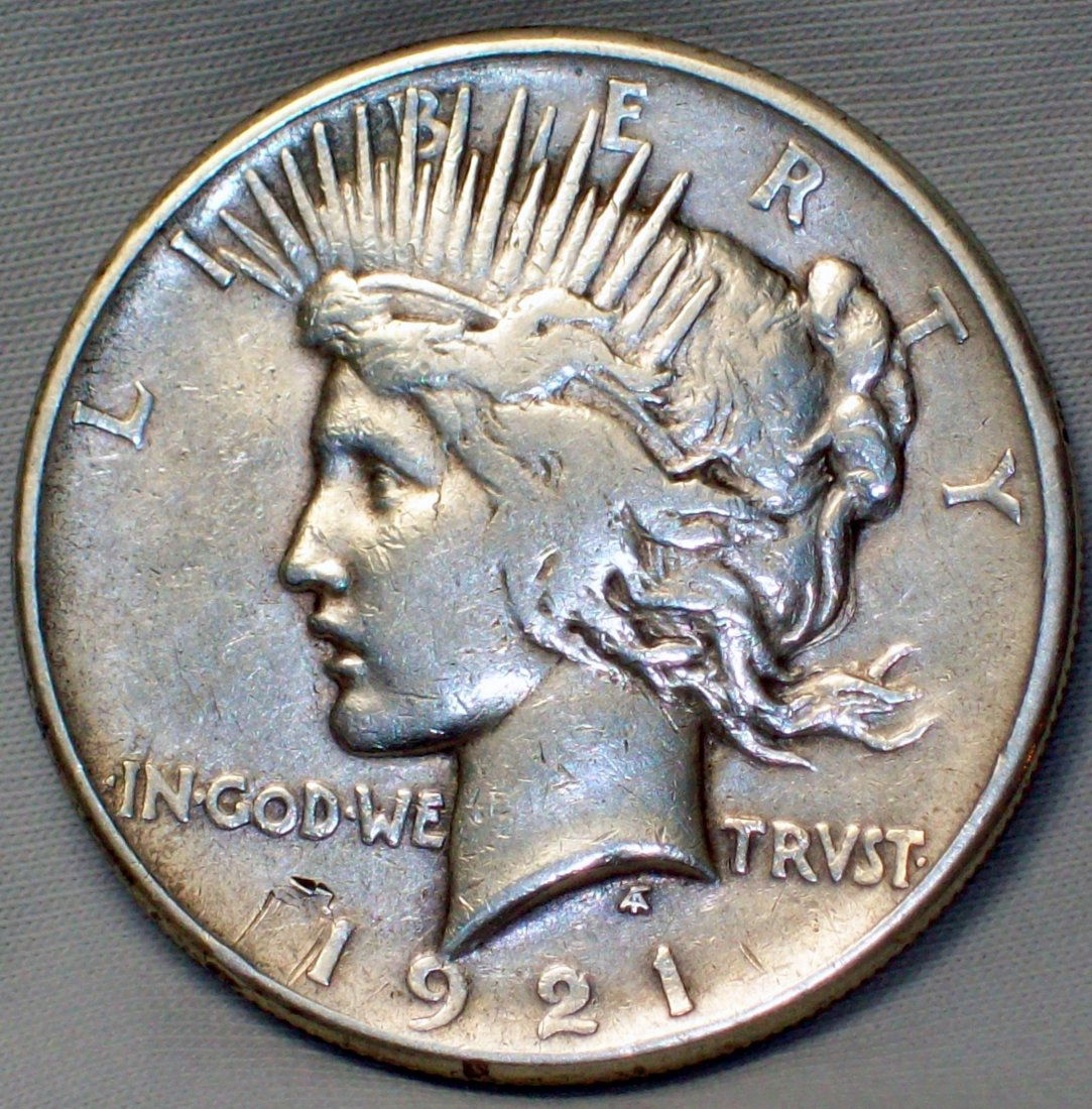 1921 Peace Silver Dollar VF (1 of 2)