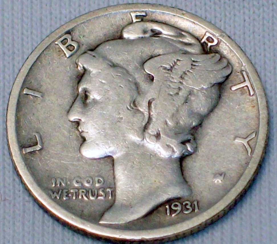 1931-S Mercury Dime F/VF (1 of 2)