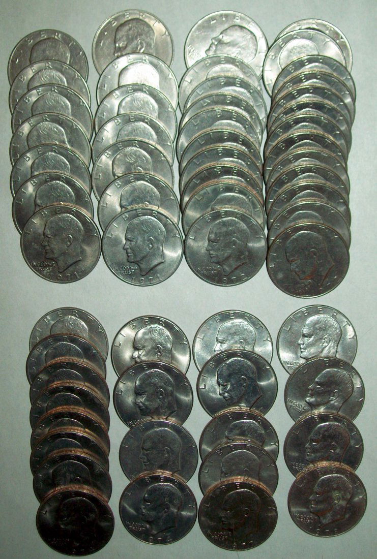Lot of (59) Eisenhower Dollars 1971-1978 (1 of 1)