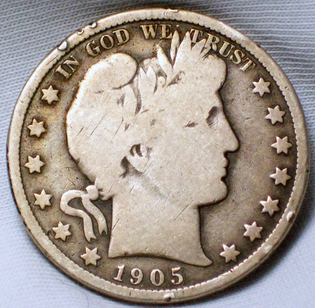 1905-O Barber Half Dollar VG (1 of 2)