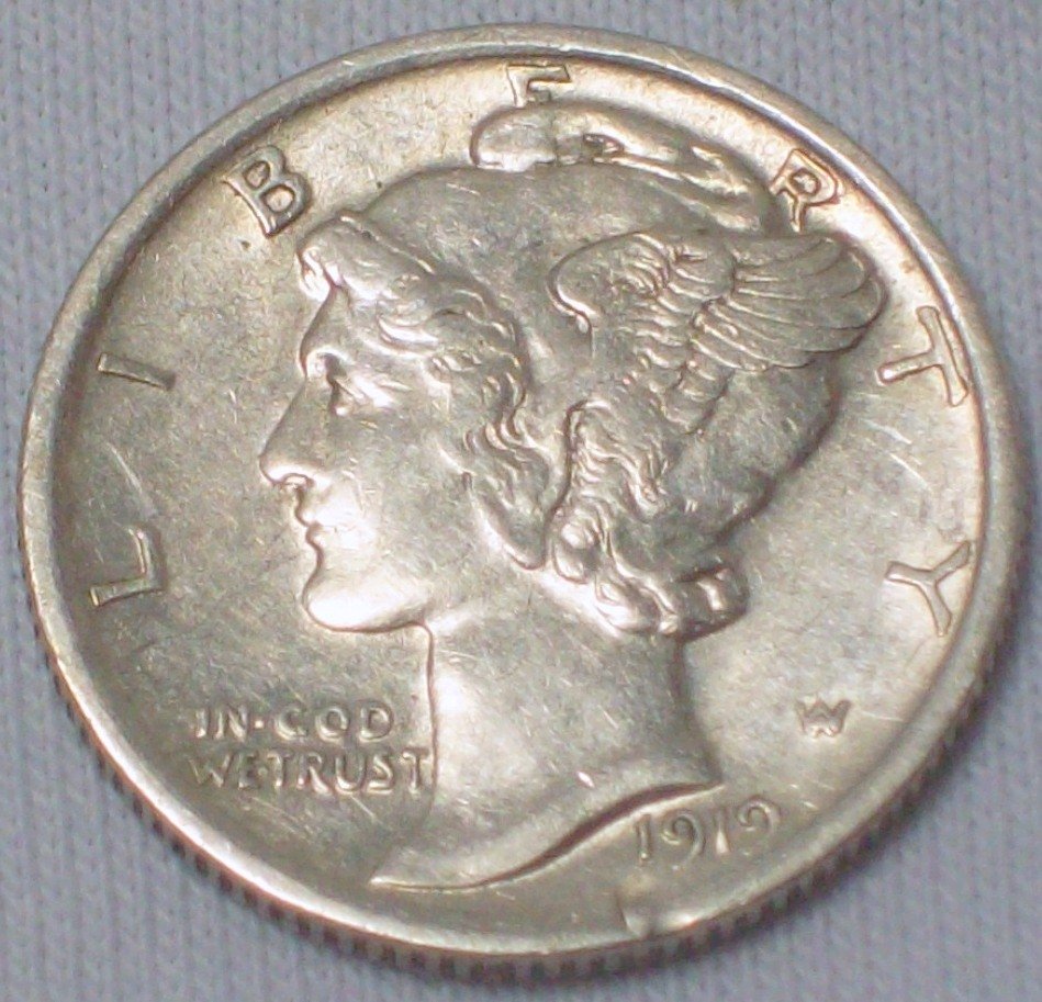 1919 Mercury Dime XF (1 of 2)