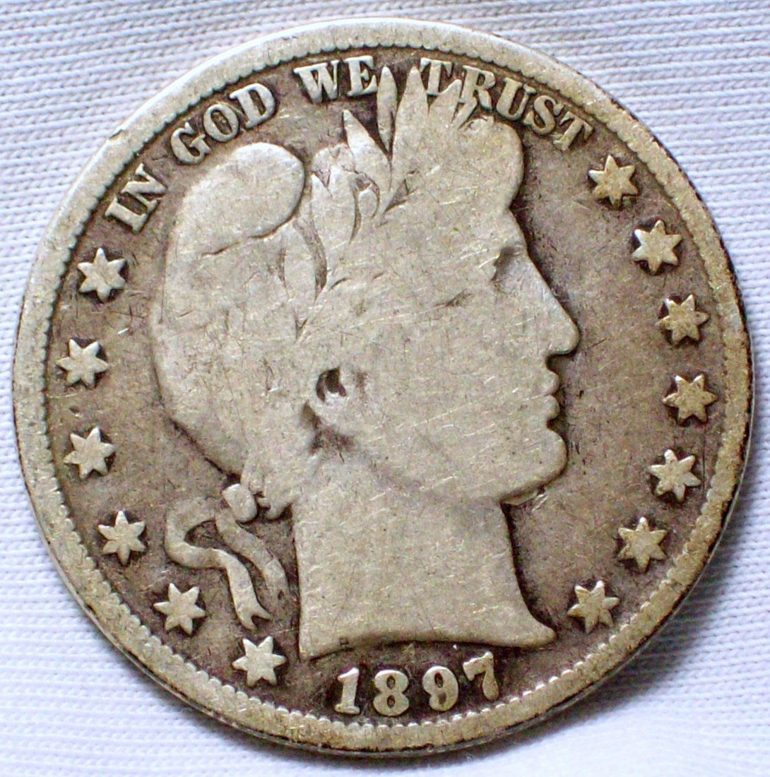 1897 Barber Half Dollar VG (1 of 2)