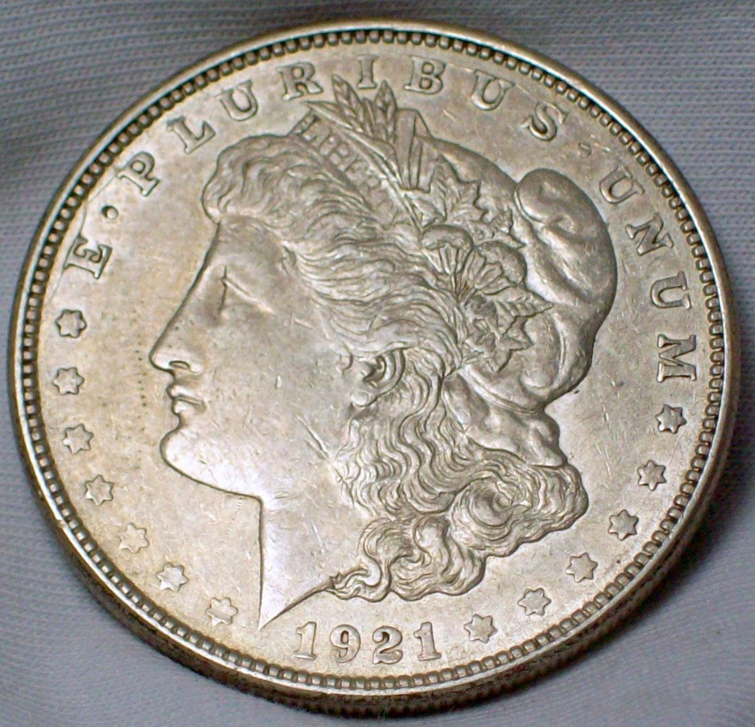 1921-D Morgan Silver Dollar F/VF (1 of 2)