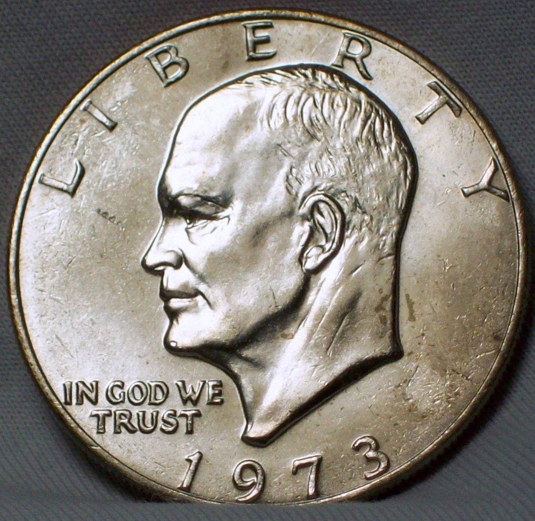 1973 Eisenhower Dollar $1 AU (1 of 2)