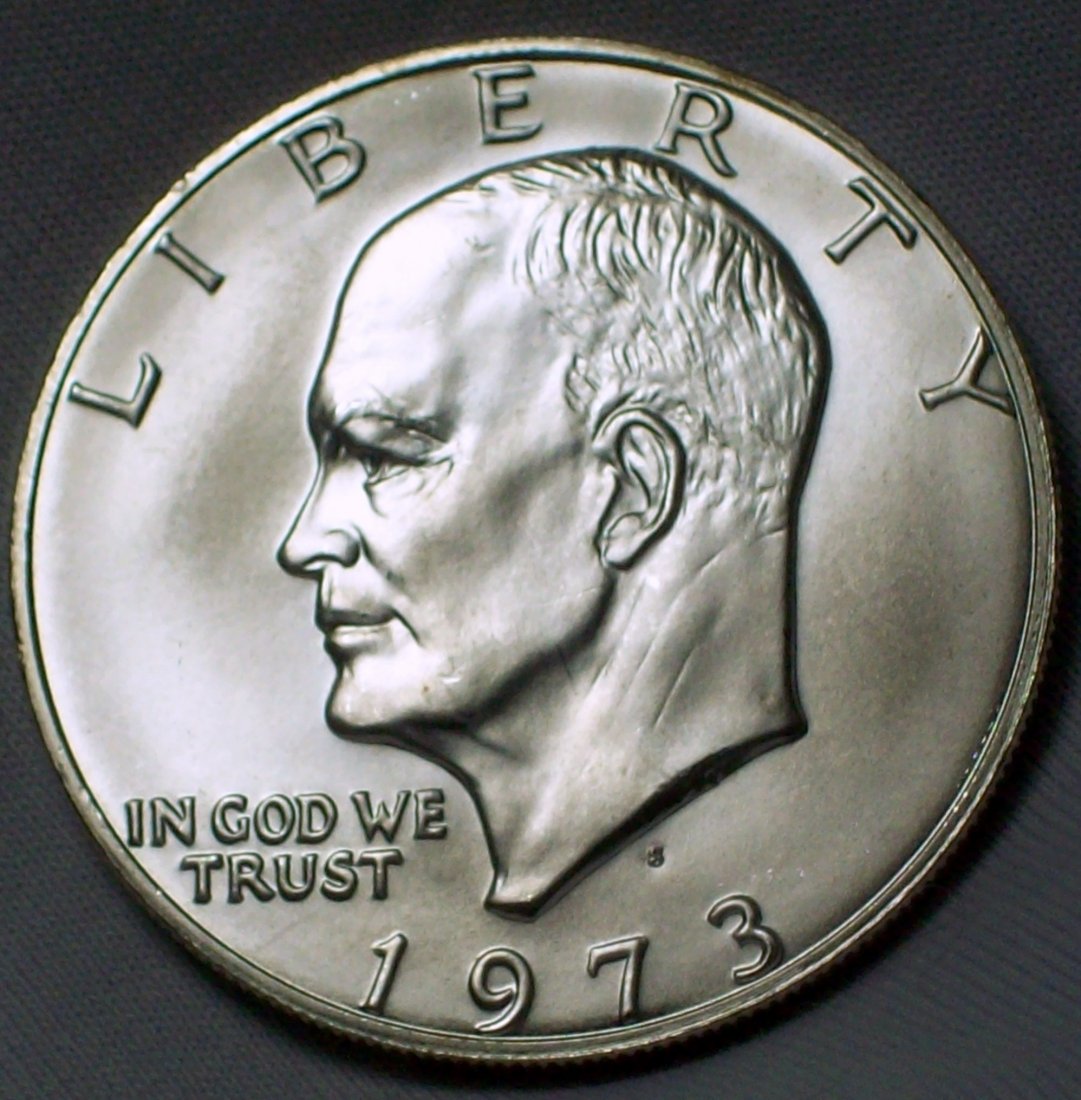 1973-S Eisenhower 40% Silver Dollar $1 BU (1 of 2)