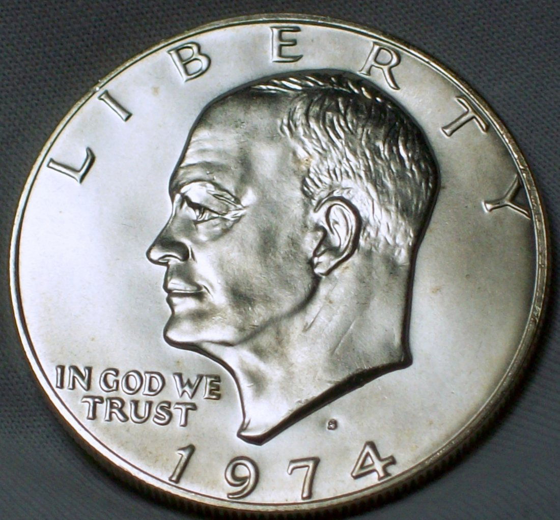 1974-S Eisenhower 40% Silver Dollar $1 BU (1 of 2)