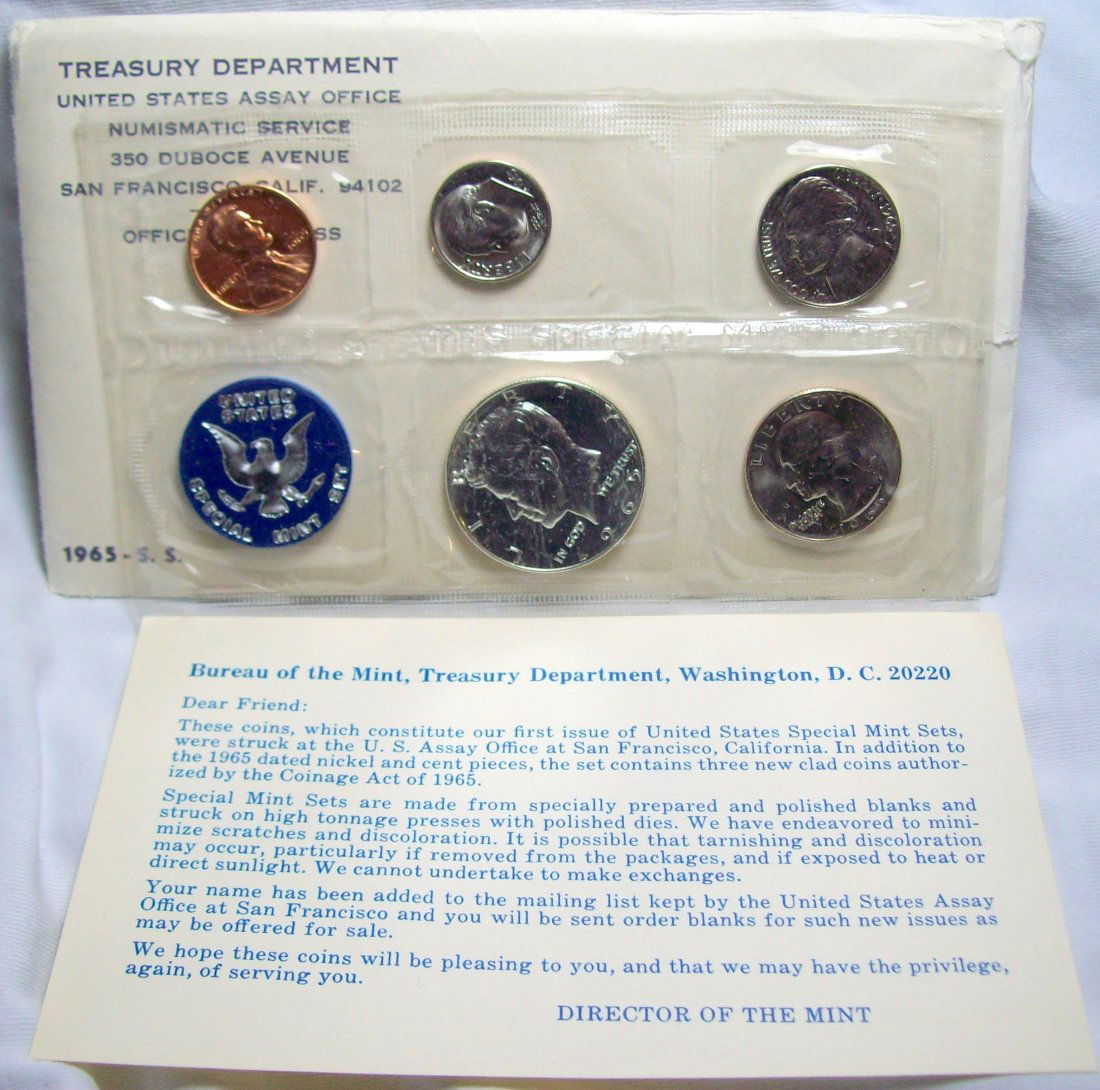 1965 US Mint Special Set With Envelope (1 of 4)