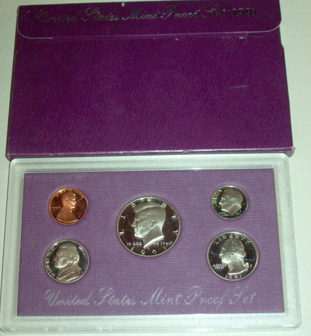 1991 US Mint Proof Set With Box (1 of 3)