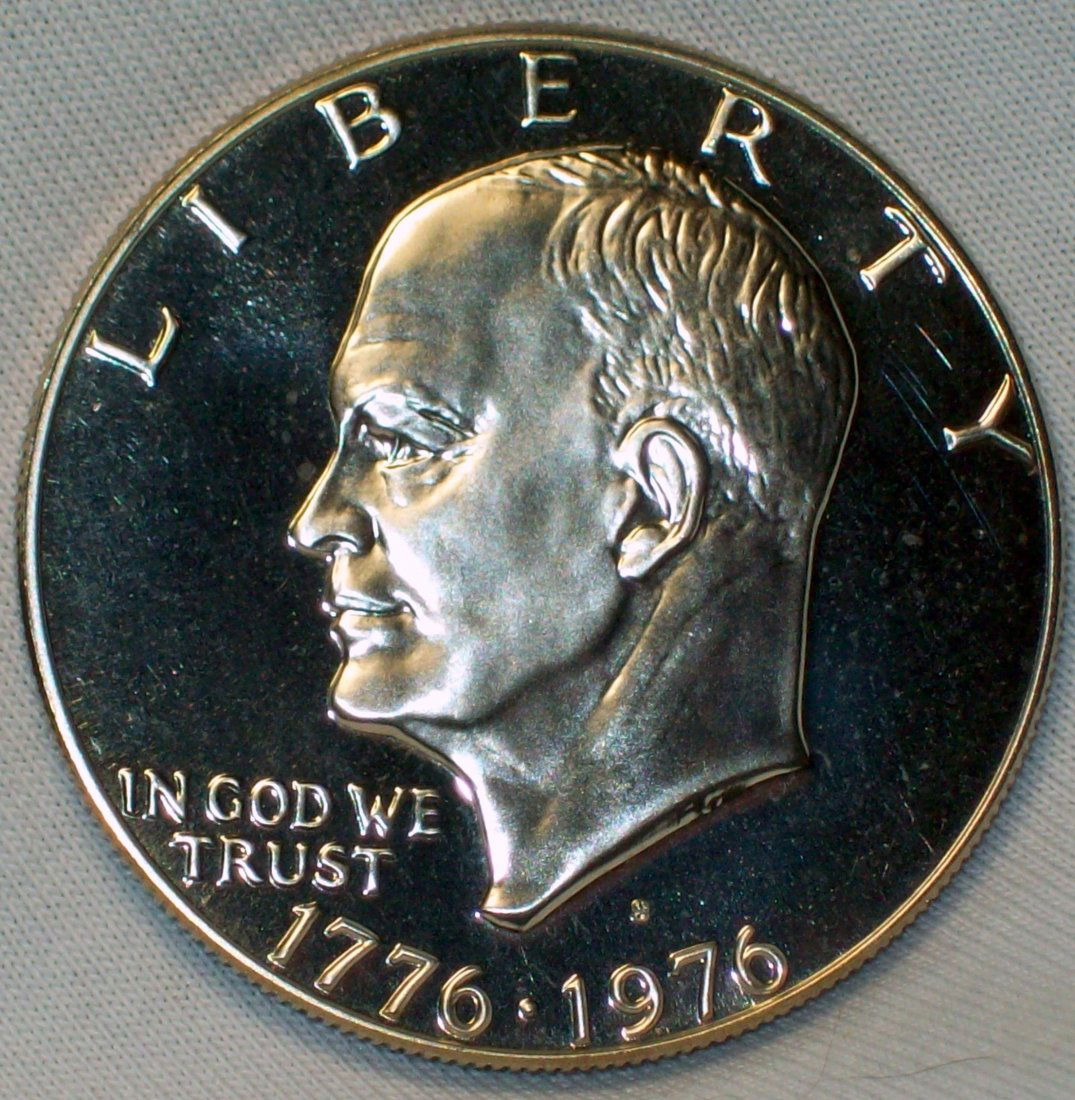 1976-S Eisenhower Dollar $1 Variety I AU (1 of 2)