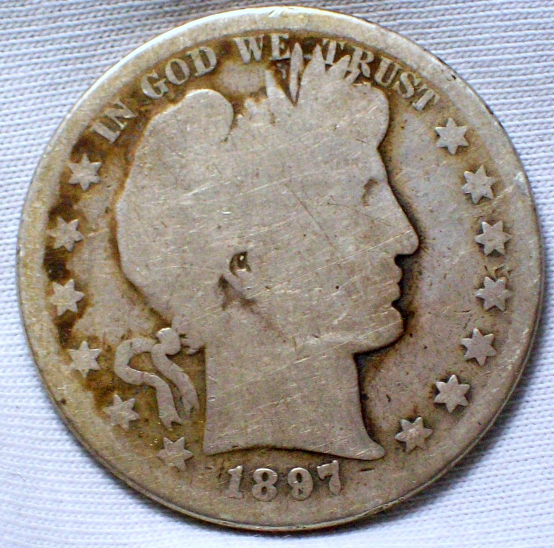 1897-O Barber Half Dollar VG (1 of 2)