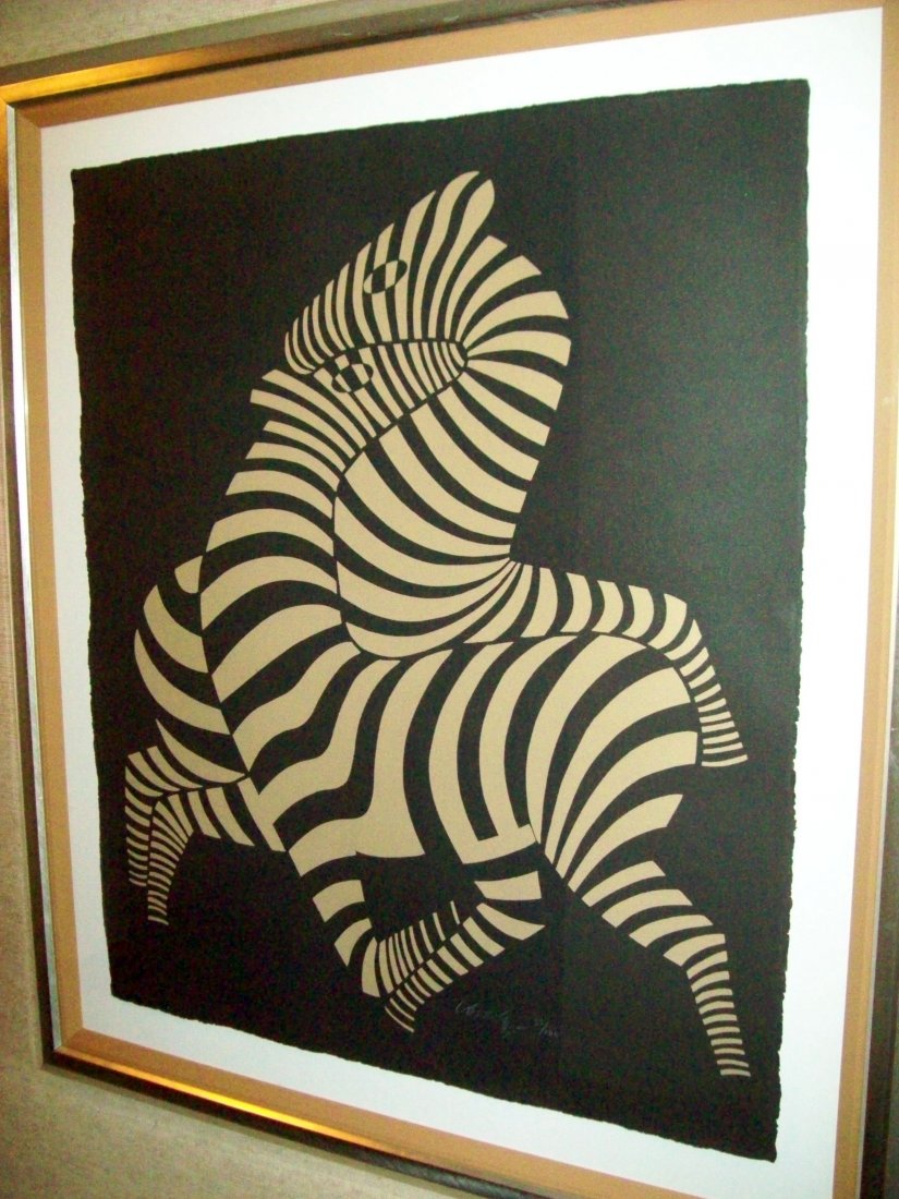 Victor Vasarely "TSIKOS-A" Signed Limited Edition Print (1 of 3)