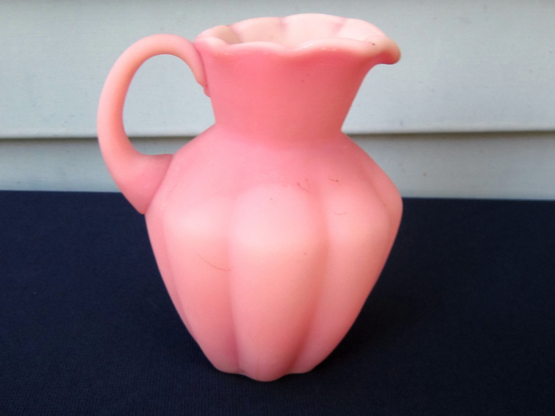 Fenton Burmese Pitcher (1 of 2)