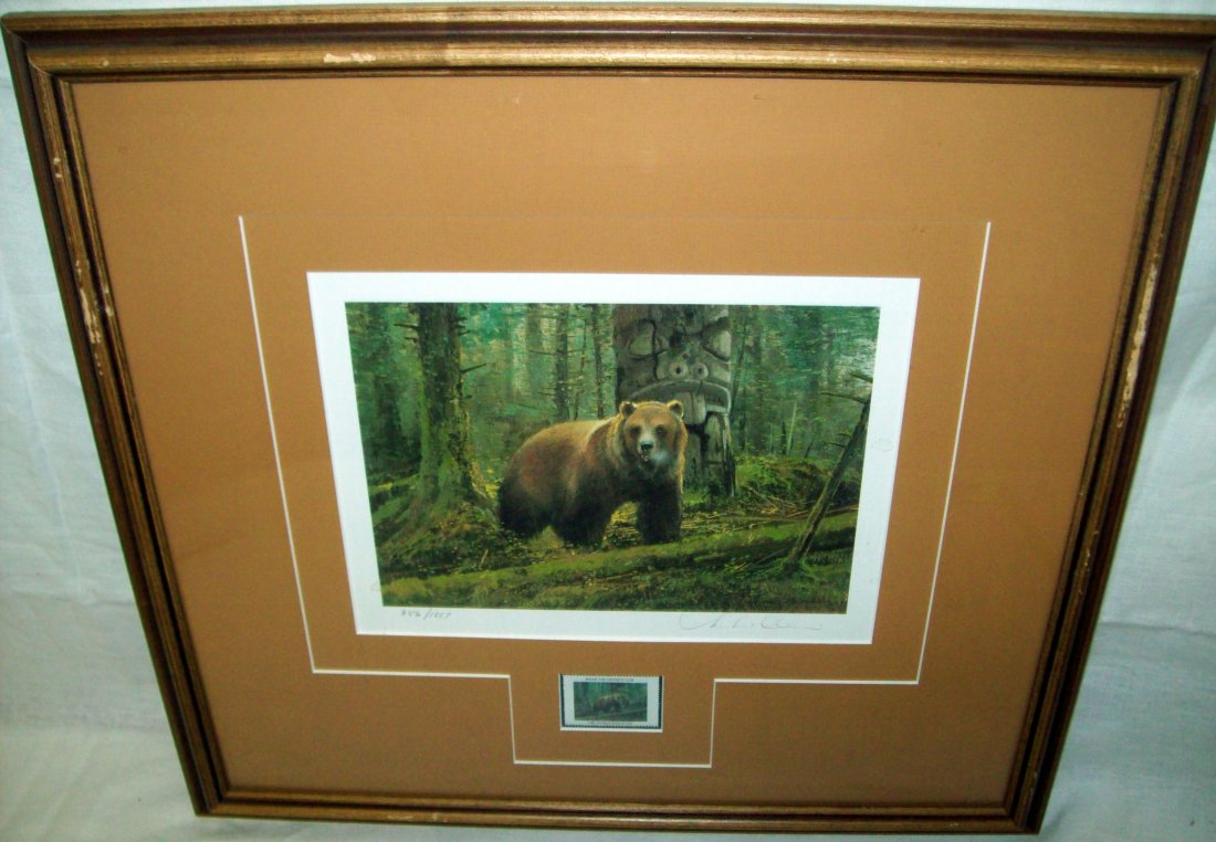 Grizzly Bear Ltd Edition Print/Stamp Micheal Coleman (1 of 6)