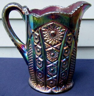 Imperial Purple 8 in Water Pitcher Octagon Pattern #505 (1 of 4)