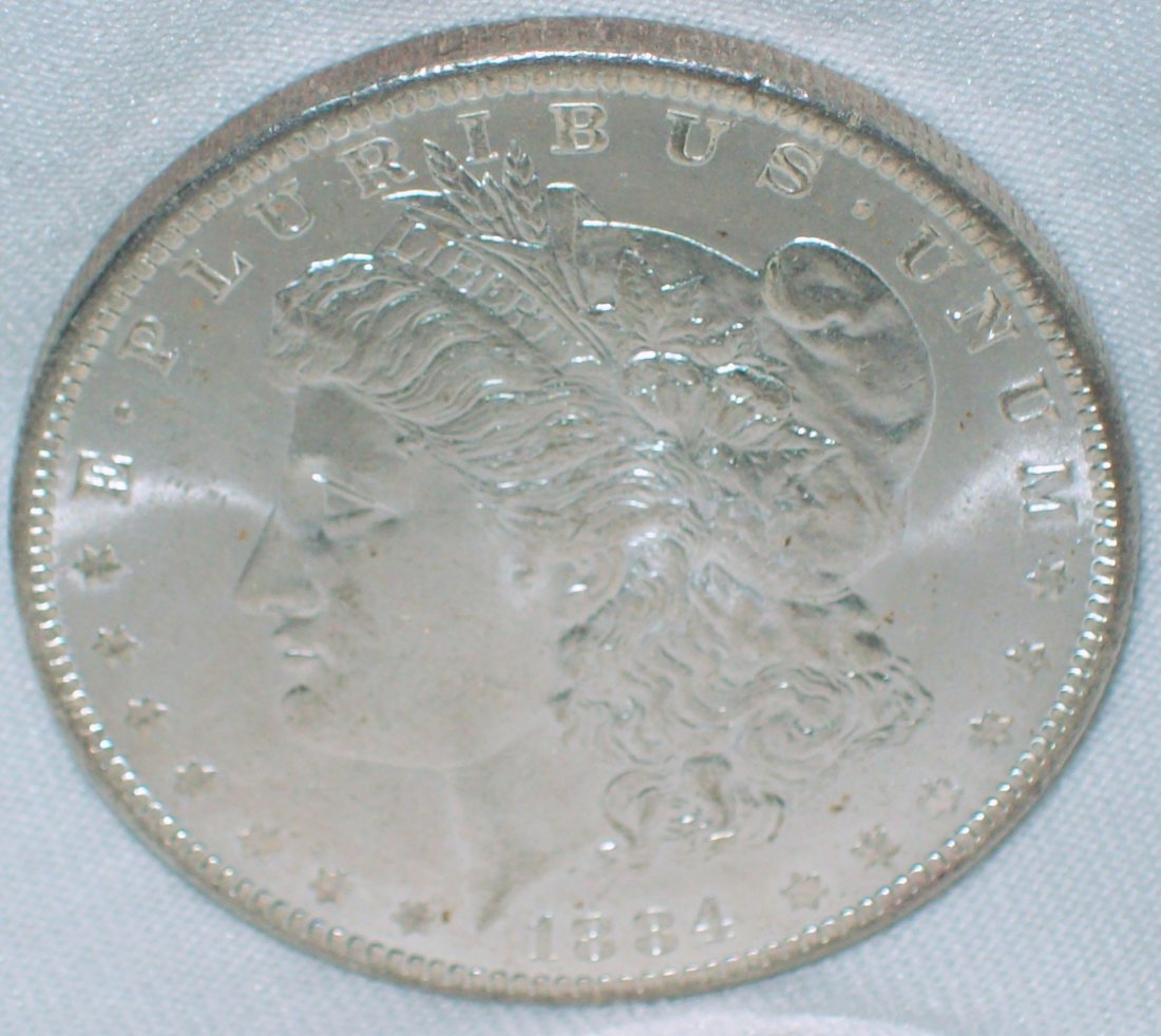 1884-O Morgan Silver Dollar BU (1 of 2)