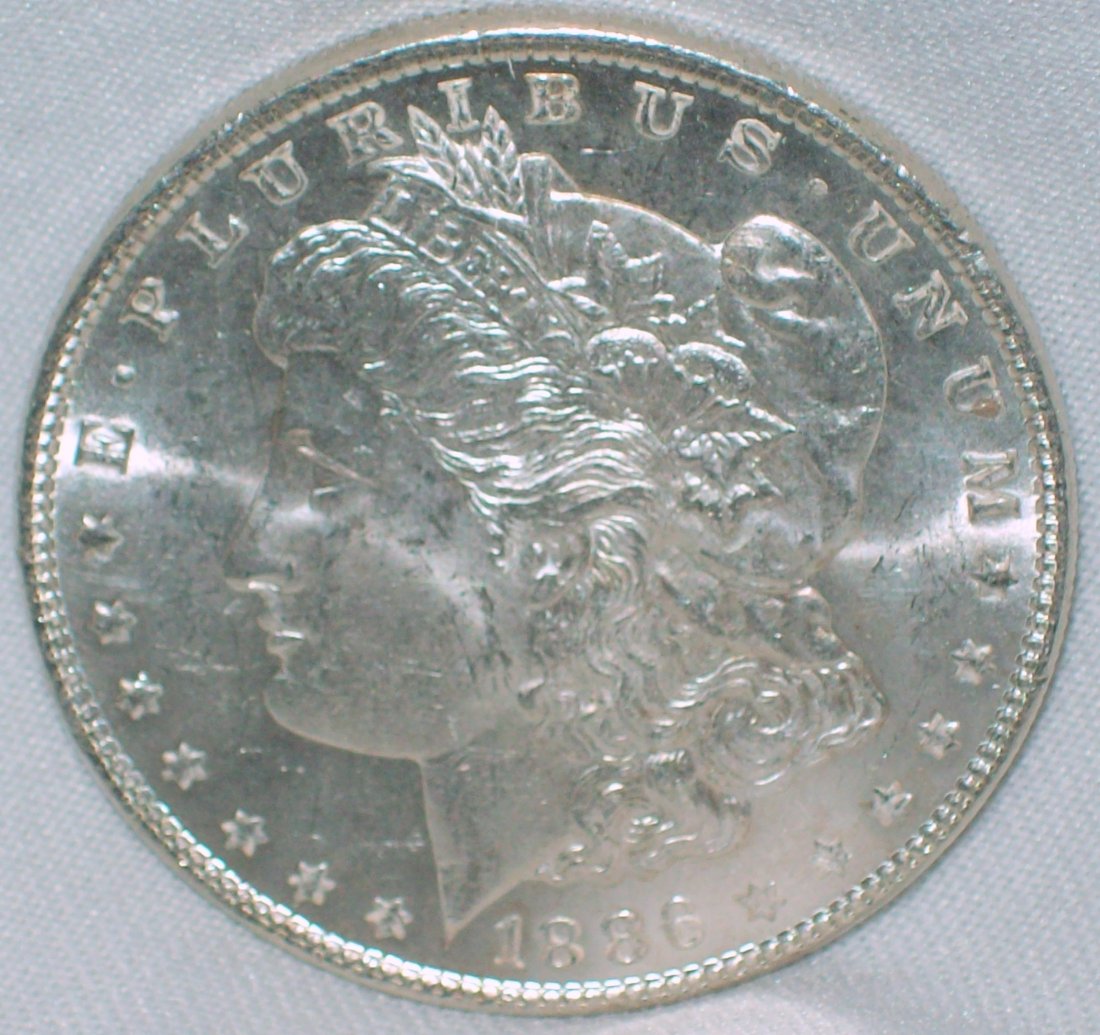 1886 Morgan Silver Dollar BU (1 of 2)