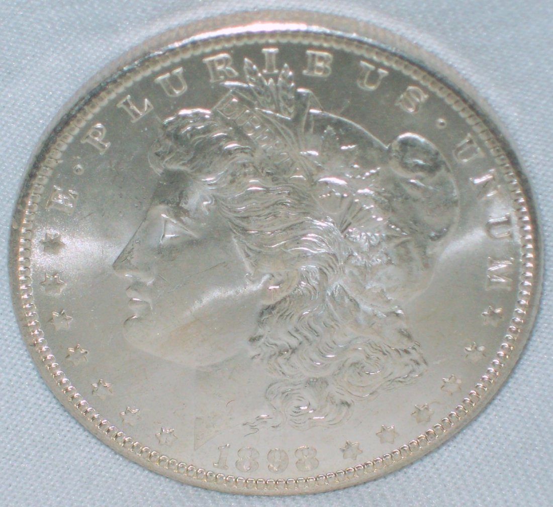 1898 Morgan Silver Dollar BU (1 of 2)