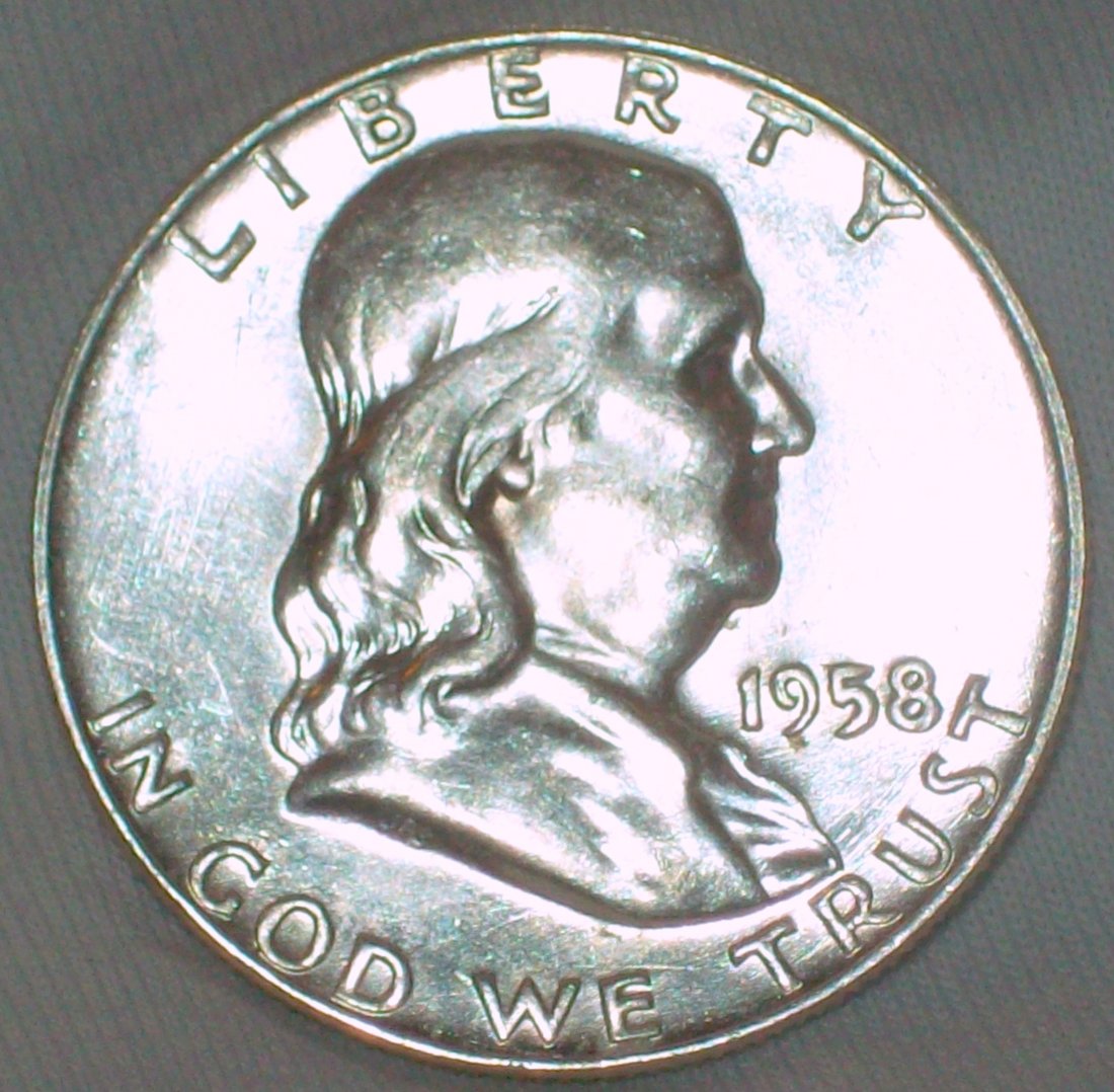 1958 Franklin Silver Half Dollar CH BU (1 of 2)