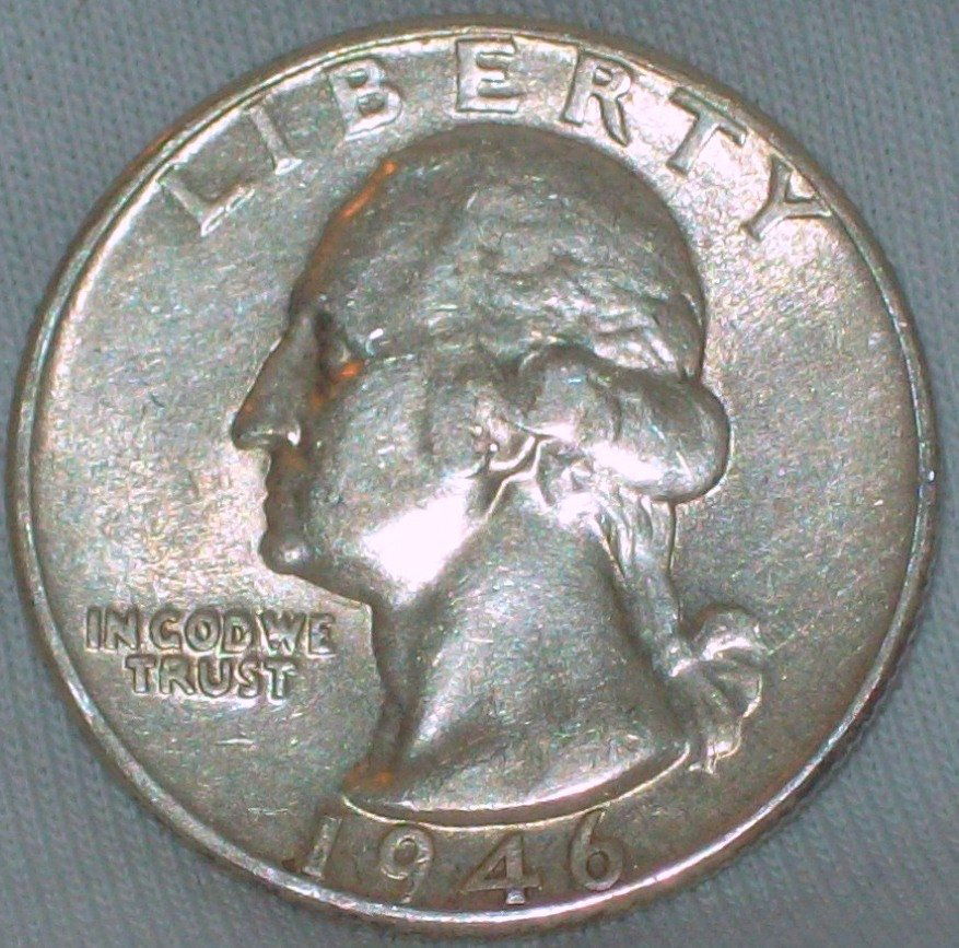1946-D Washington Silver Quarter XF (1 of 2)