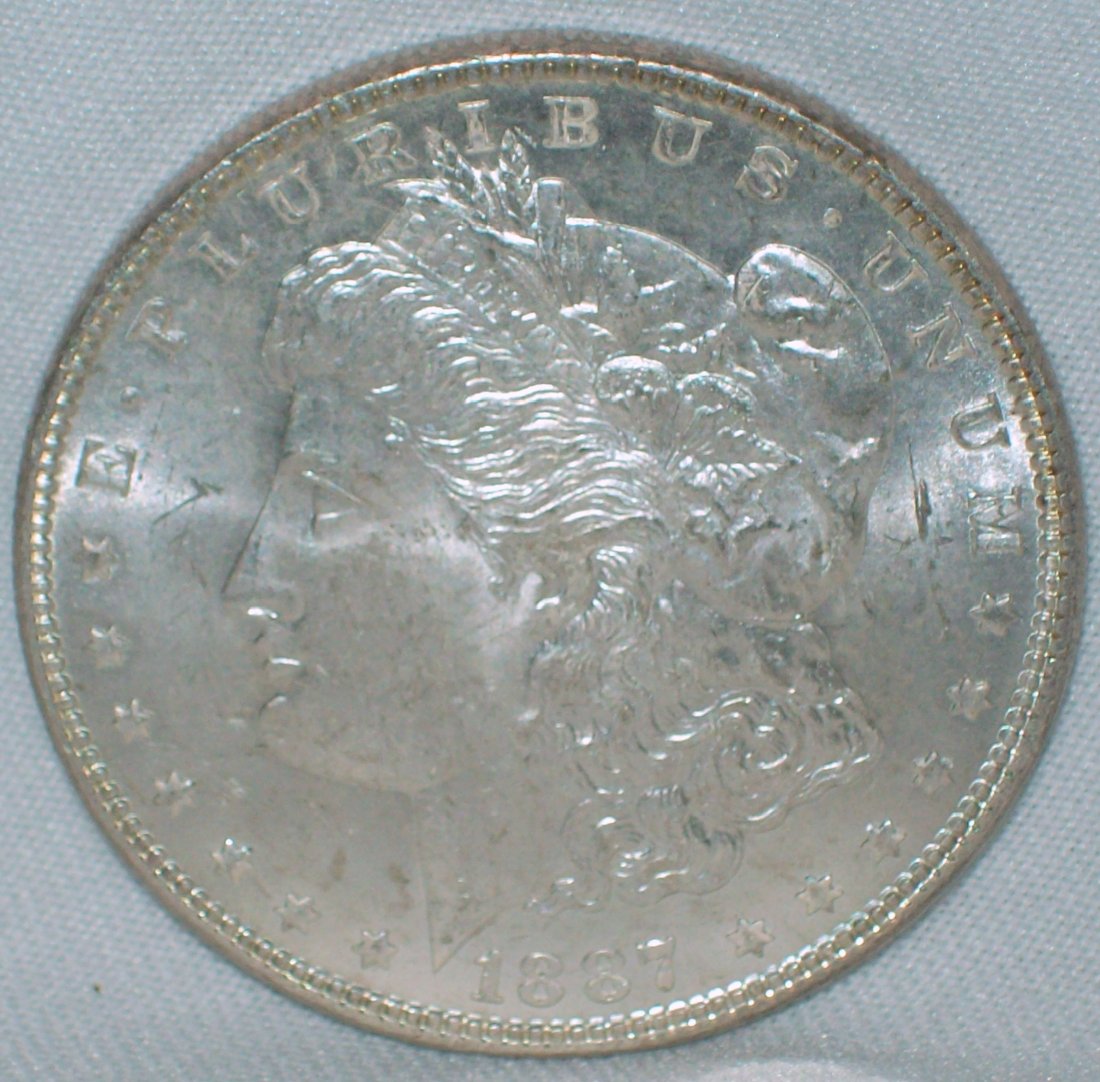 1887 Morgan Silver Dollar BU (1 of 2)