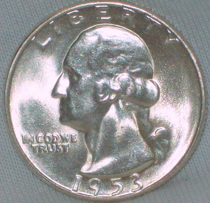 1953-S Washington Silver Quarter BU (1 of 2)