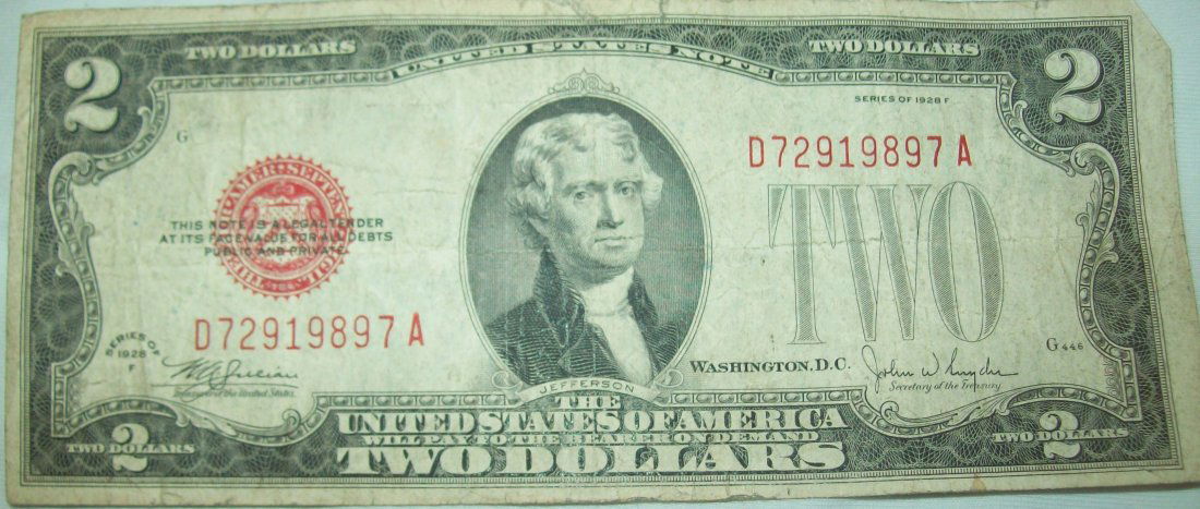 1928 E $2 Bill Red Seal (1 of 2)