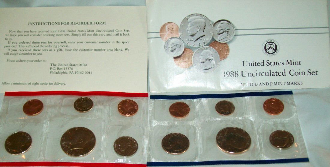 1988 US Mint Uncirculated Set D & P (1 of 4)