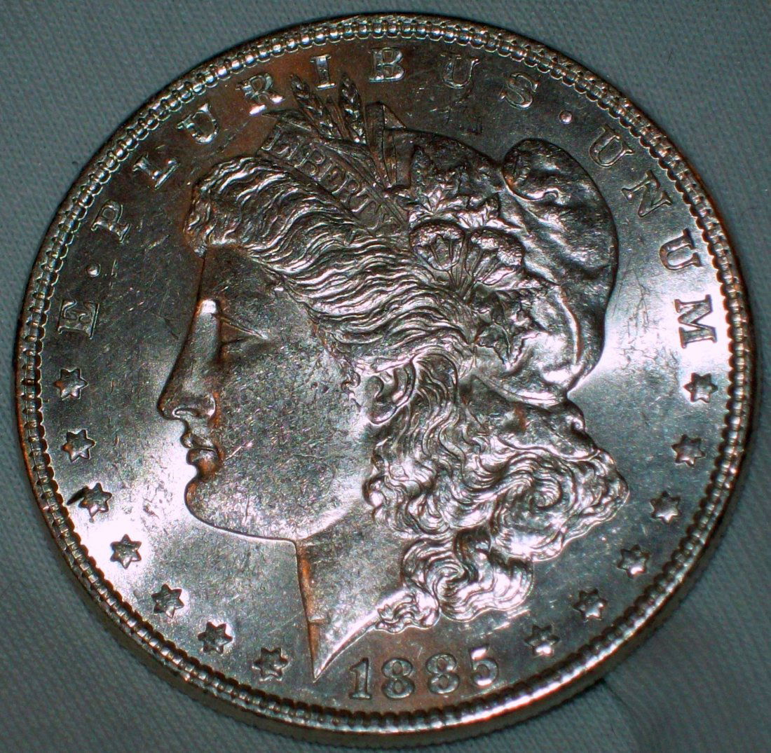 1885 Morgan Silver Dollar BU (1 of 2)