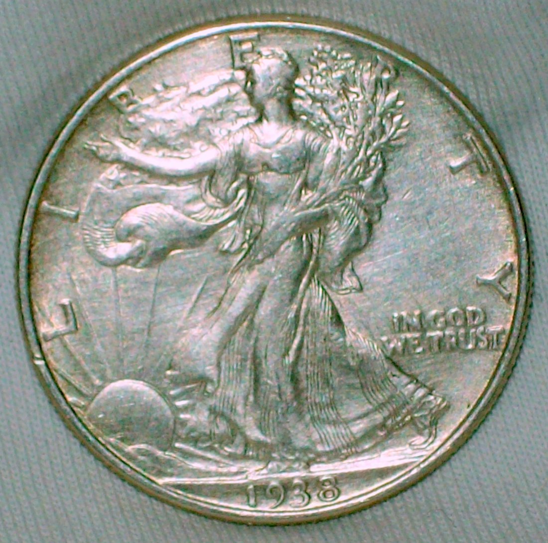 1938 Walking Liberty Silver Half Dollar XF (1 of 2)