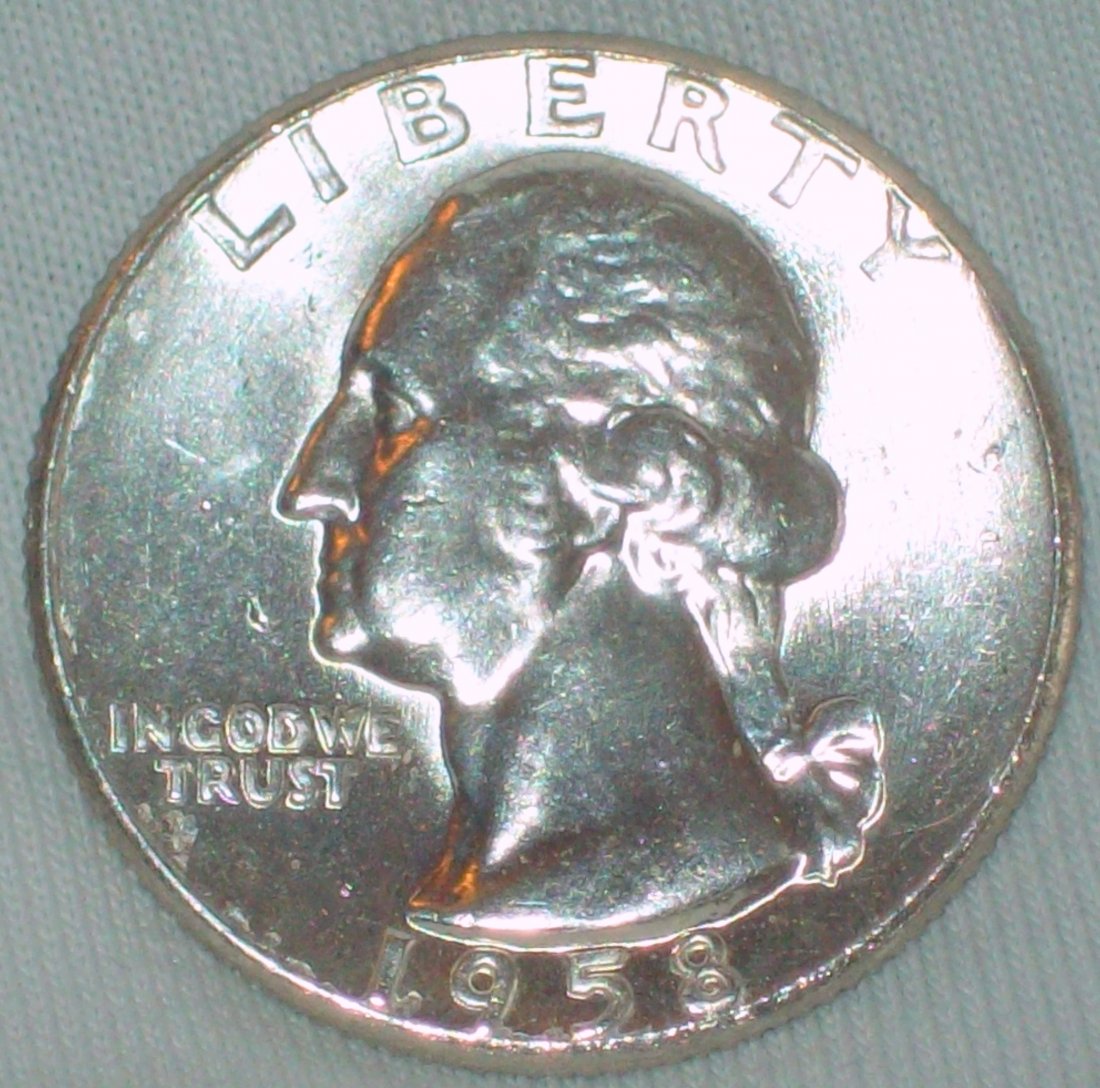 1958 Washington Silver Quarter BU (1 of 2)