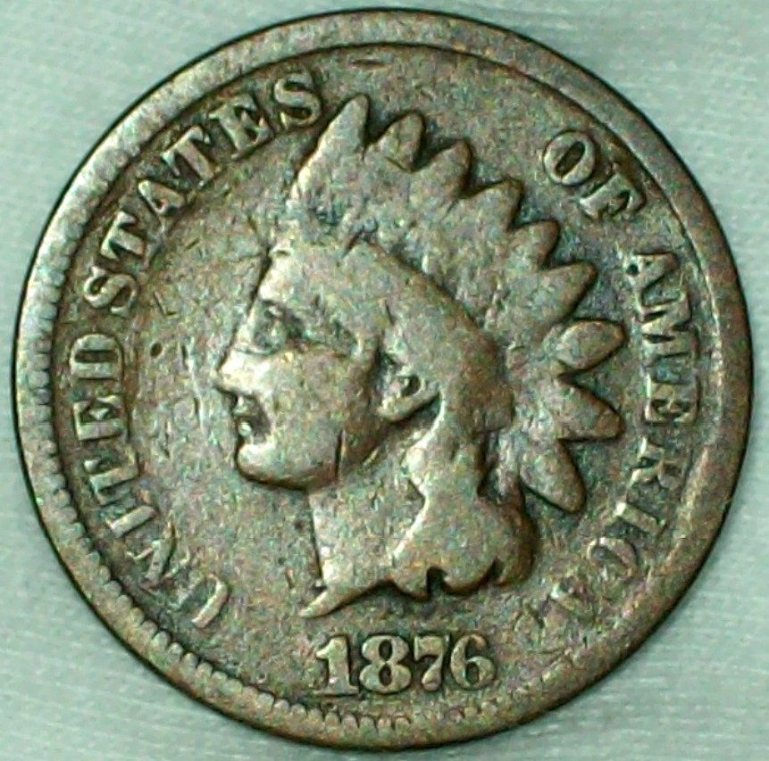 1876 Indian Head Penny VG (1 of 2)