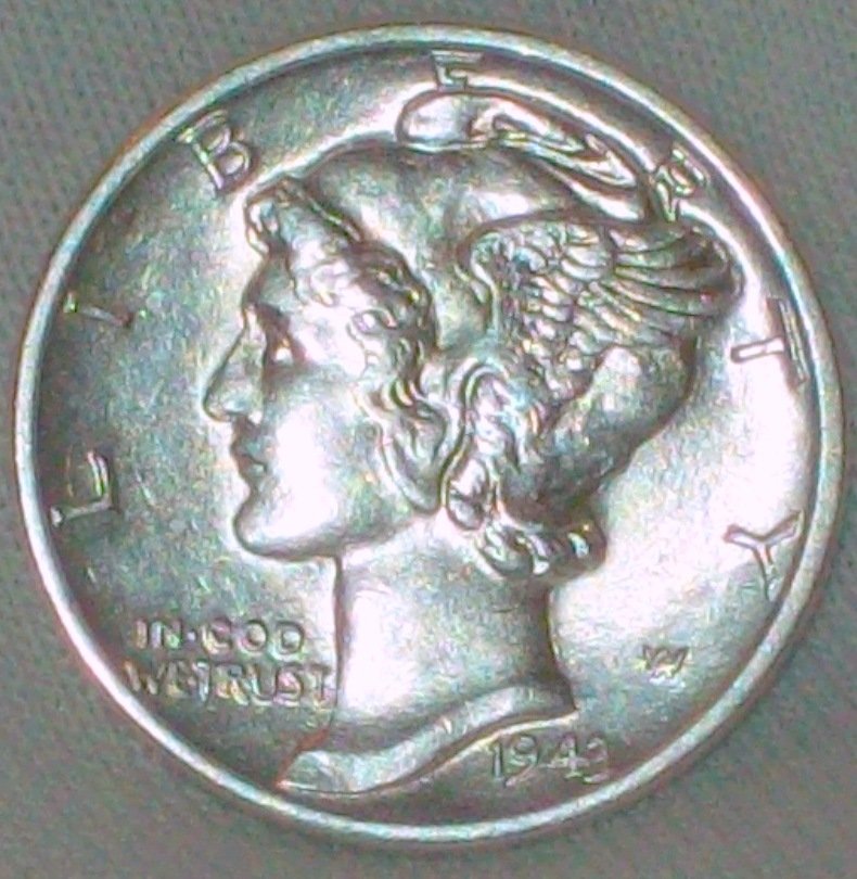 1943 Mercury Silver Dime BU (1 of 2)