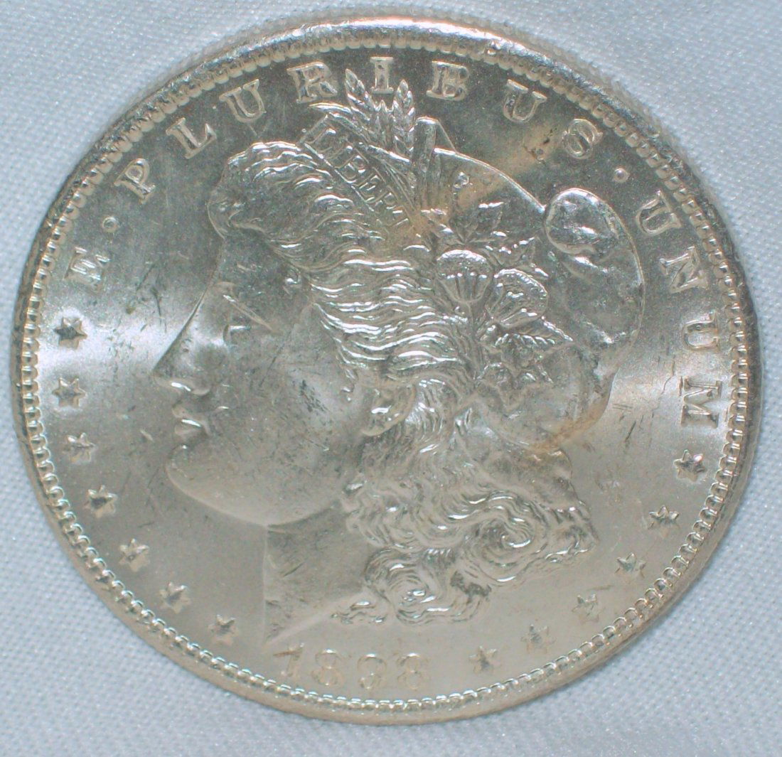 1898 Morgan Silver Dollar BU (1 of 2)
