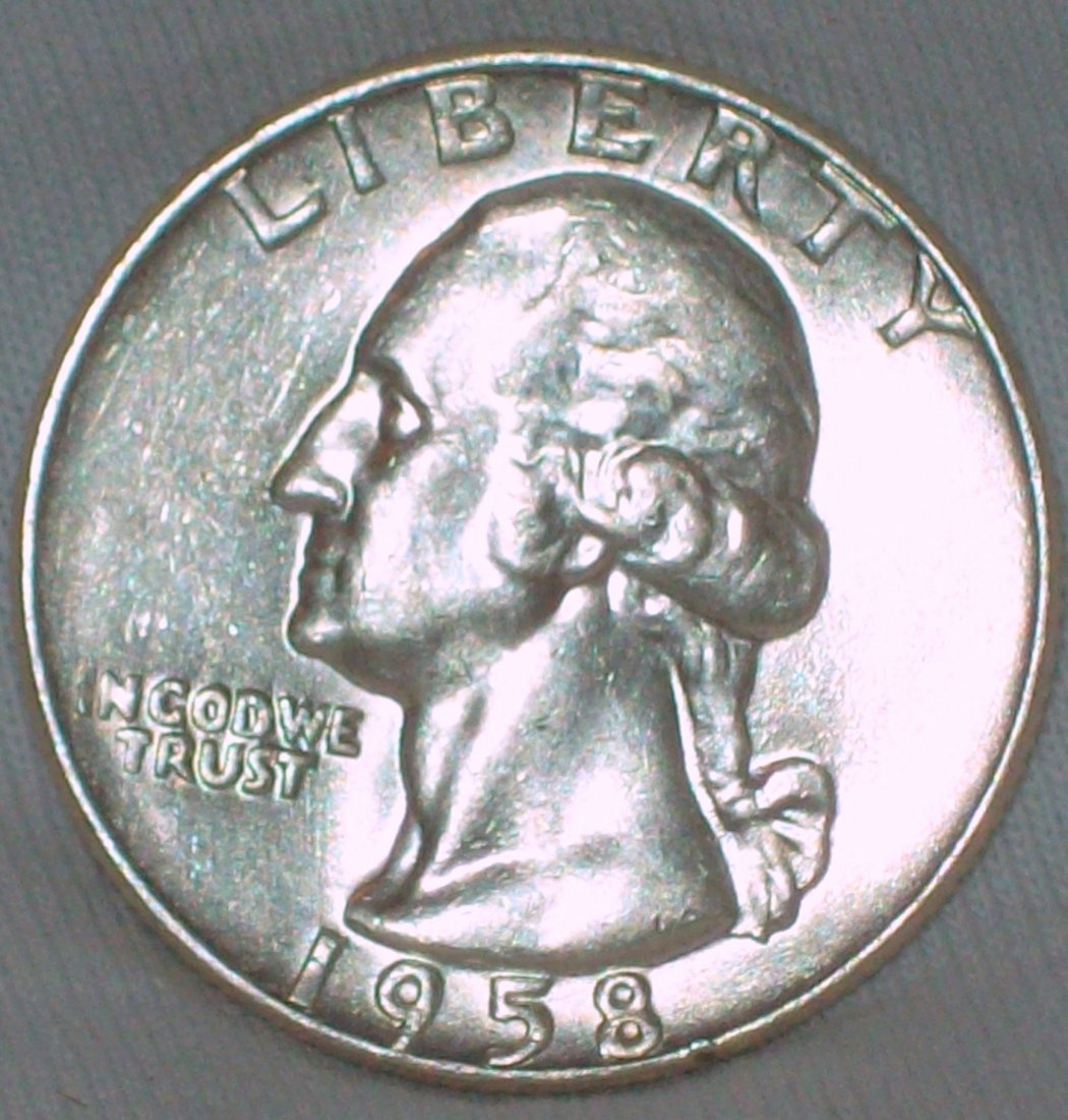 1958-D Washington Silver Quarter BU (1 of 2)