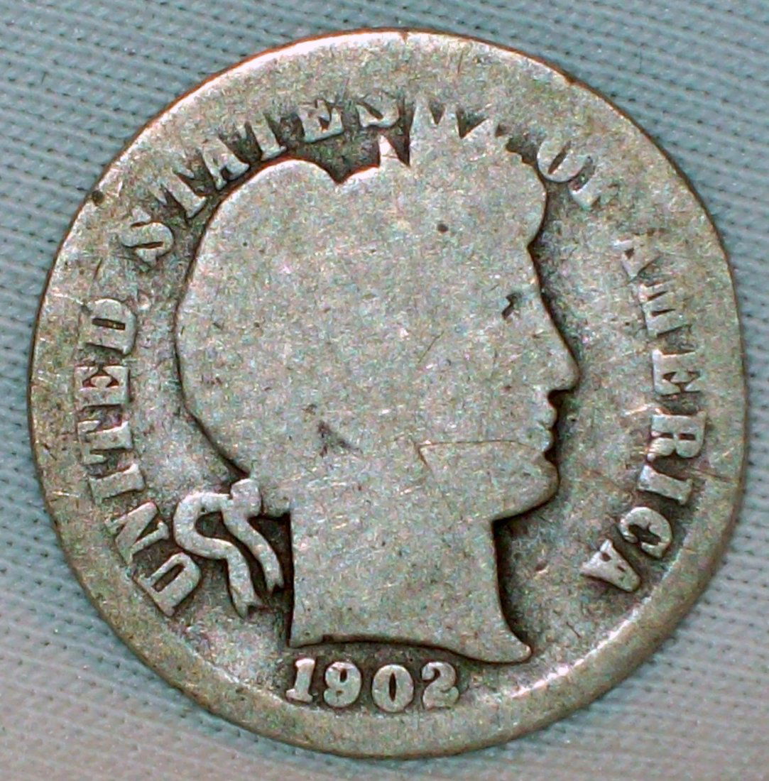 1902 Barber Head Silver Dime Good (1 of 2)