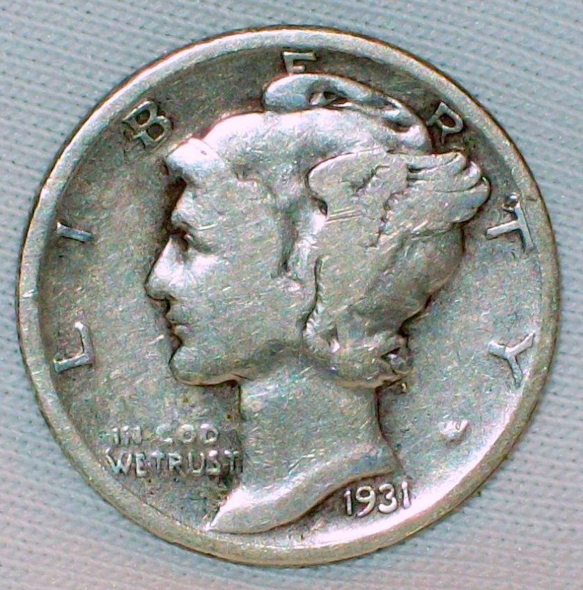 1931 Mercury Silver Dime Fine (1 of 2)