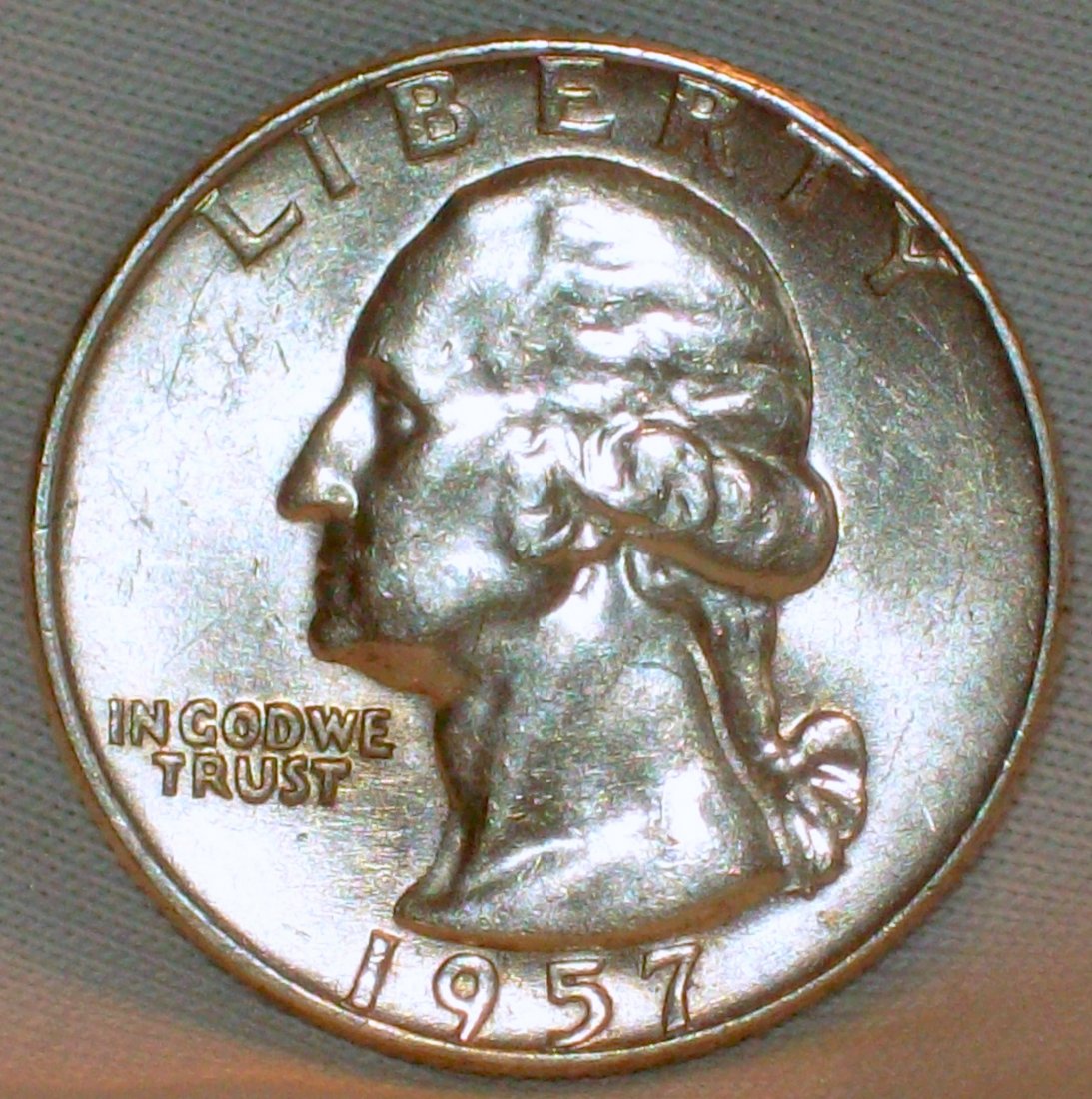 1957-D Washington Silver Quarter AU+ (1 of 2)