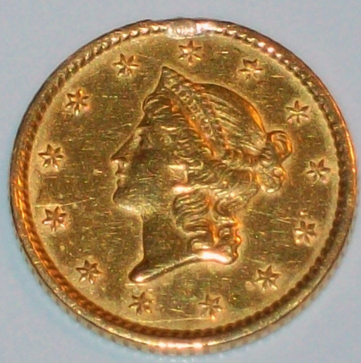 1853 US $1 Dollar Gold Coin (1 of 2)