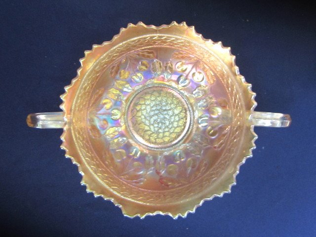 Fenton Cherry Circles Marigold Large Bonbon Tray (1 of 3)