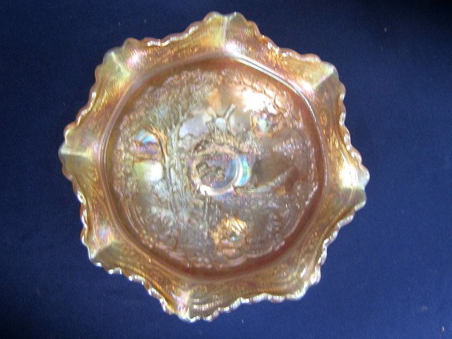 Imperial Double Dutch Satin Marigold Ball Footed Bowl (1 of 3)