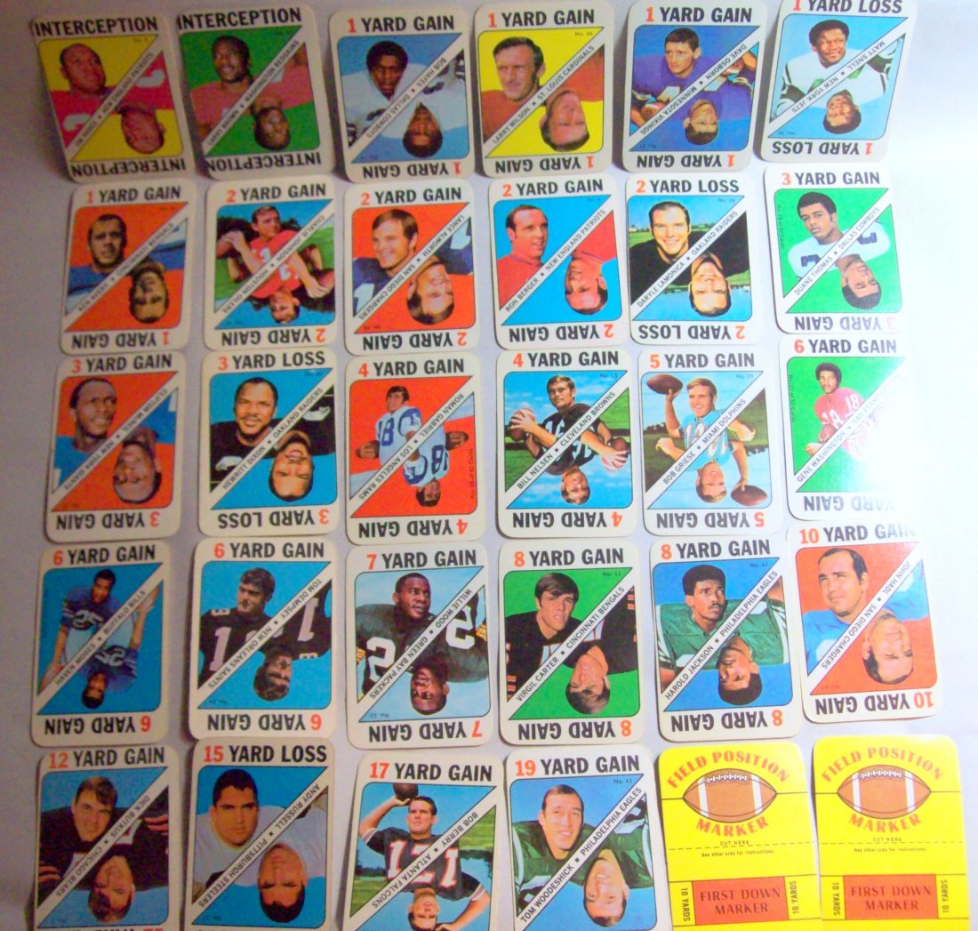 1971 TOPPS FOOTBALL GAME INSERT PARTIAL SET 30 of 52 (1 of 5)