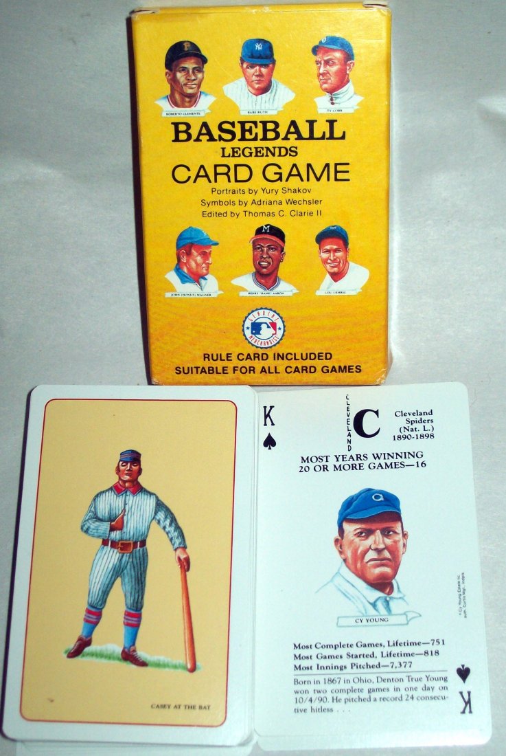 BASEBALL LEGENDS Playing CARD GAME 55-Card Set (1 of 2)