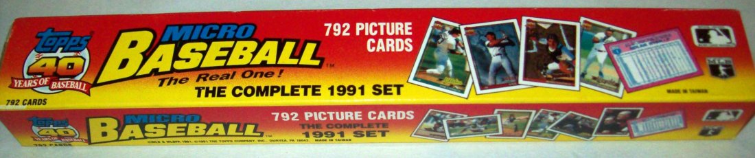 Topps 1991 Micro Baseball Cards Complete Set 792 SEALED (1 of 1)